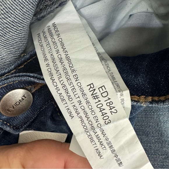 Evidnt Los‎ Angeles Florence straight leg high low hem denim  Blue Women's Jeans - Picture 9 of 10